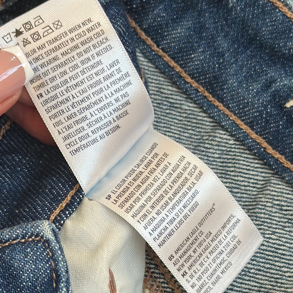 NWT American Eagle Outfitters Women's Blue Denim Cargo Skirt Size 0 - Picture 13 of 15